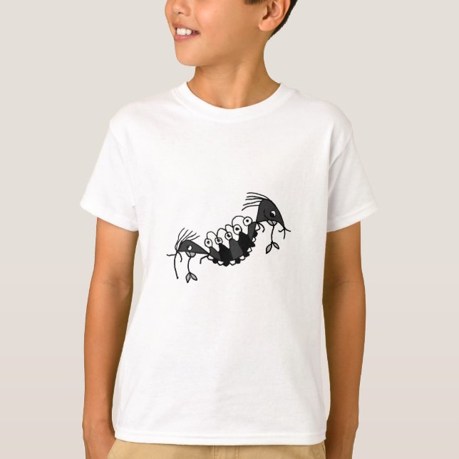 Funny weird monster reptile drawing T-Shirt (Front)