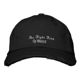 Funny Weird Quote Black Pink White Vintage  Embroidered Hat
