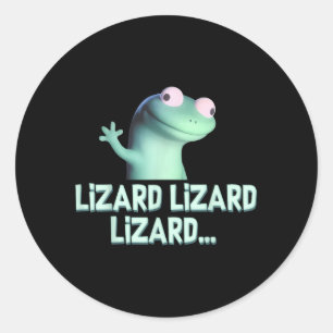 Funny Weirdcore Animal Women Men Lizard Lizard Liz Classic Round Sticker