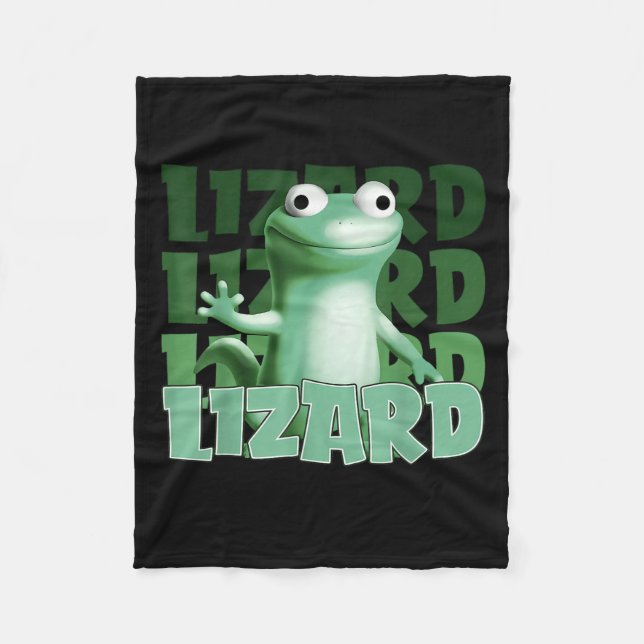 Funny Weirdcore Animal Women Men Lizard Lizard Liz Fleece Blanket (Front)