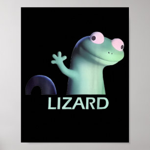 Funny Weirdcore Animal Women Men Lizard Lizard Liz Poster