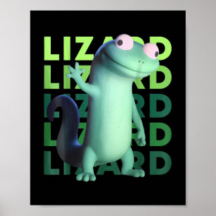 Funny Weirdcore Animal Women Men Lizard Lizard Liz Poster