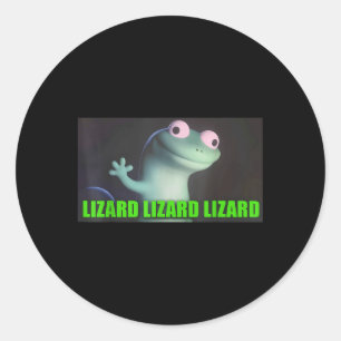 Funny Weirdcore Lizard Lizard Lizard Meme Animal W Classic Round Sticker