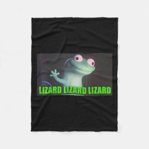 Funny Weirdcore Lizard Lizard Lizard Meme Animal W Fleece Blanket