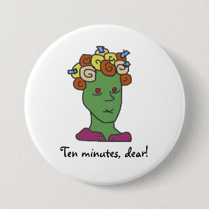 Funny WEIRDOS Sleepy Cartoon 3 Inch Round Button