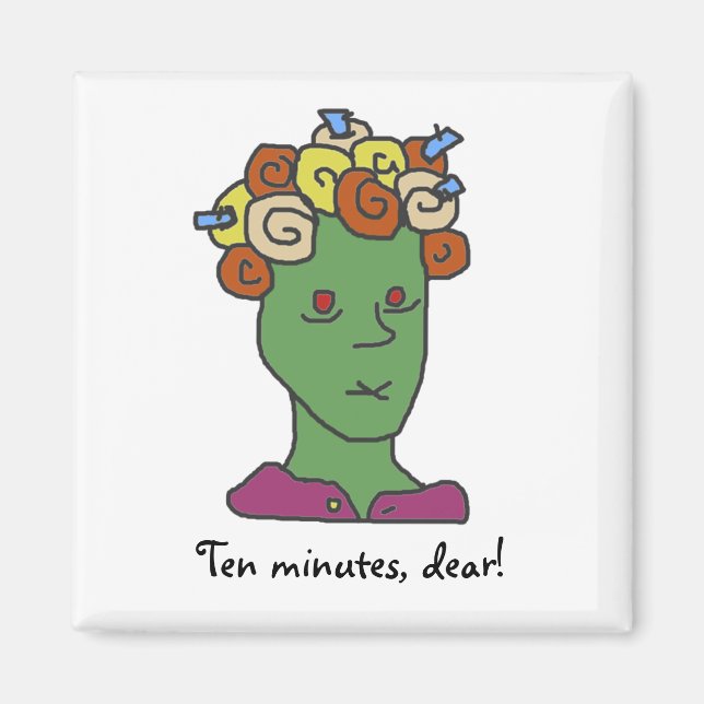 Funny WEIRDOS Sleepy Cartoon Magnet (Front)