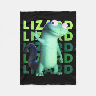 Funny Weirore Lizard Meme _ 3d Surreal Animal Fleece Blanket