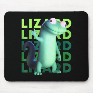 Funny Weirore Lizard Meme _ 3d Surreal Animal  Mouse Pad