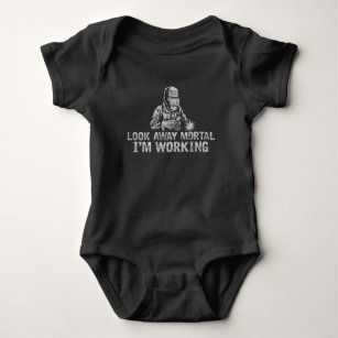 Funny Welder Saying for Metalworking Dad Baby Bodysuit