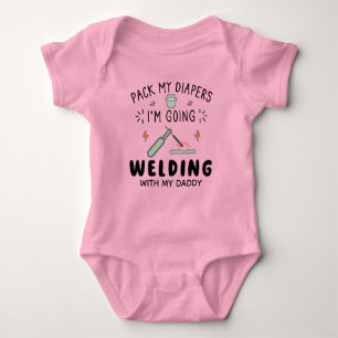 Funny Welding Dad Welder Newborn Metal Worker Baby Bodysuit