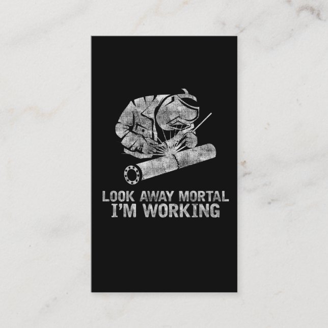 Funny Welding Saying for Metalworking Dad Business Card (Front)