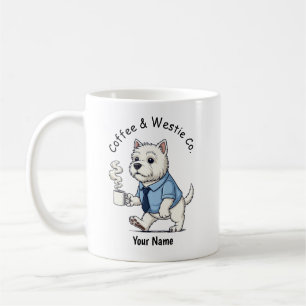 Funny West Highland Whit Dog Business Suit Coffee  Mug