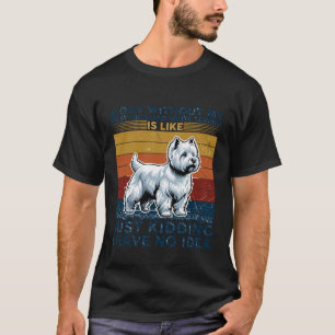 Funny West Highland White Terrier  Retro Westy Dog T-Shirt