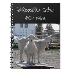 Funny Western Goats for Hire Notebook