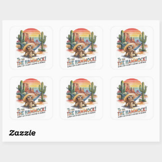 Funny Western Retirement Party Square Sticker