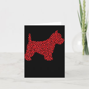Funny Westie Dog Lover Hearts Love Westie Valentin Card