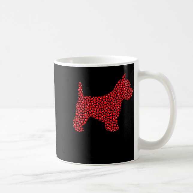 Funny Westie Dog Lover Hearts Love Westie Valentin Coffee Mug (Right)