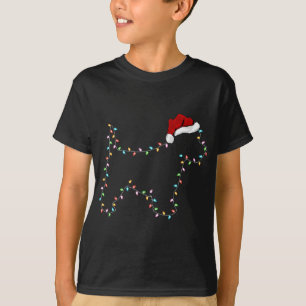 Funny Westie Dog Xmas Lighting Santa Hat Westie Ch T-Shirt