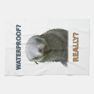 Funny Wet Seal Pup Kitchen Towel