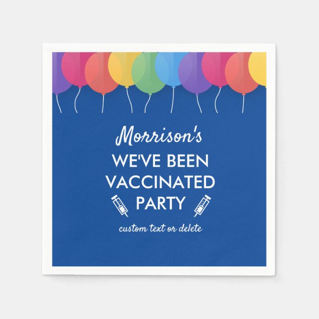 Funny We've Been Covid Vaccinated Party Custom Napkin (Front)