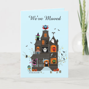 Funny We've Moved Spooky Haunted House People Announcement