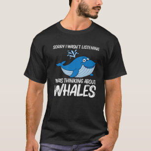 Funny Whale Art For Men Women Orca Narwhal Blue Wh T-Shirt