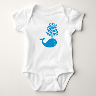 Funny whale baby bodysuit