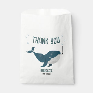 Funny whale baby shower Favour Bags