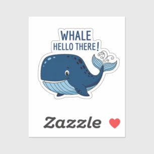 Funny Whale Hello There Pun Cute Ocean Animal
