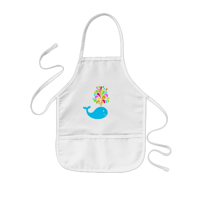Funny whale kids apron (Front)