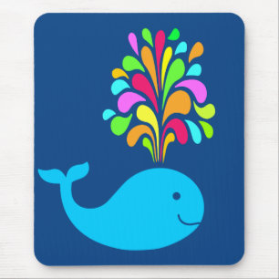 Funny whale mouse pad