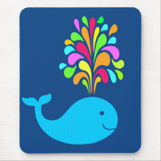 Funny whale mouse pad
