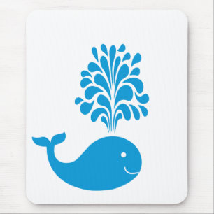 Funny whale mouse pad
