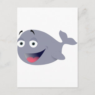 Funny Whale Postcard