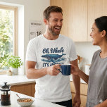 Funny Whale Pun "Oh Whale" Hump Day Design T-Shirt<br><div class="desc">Embrace the midweek blues with a touch of oceanic humour in this playful whale pun design. Featuring a beautifully illustrated blue whale gliding through stylized ocean waves, this nautical aesthetic blends marine life artistry with a lighthearted, relatable sentiment—perfect for those who appreciate sea creatures and witty wordplay. The bold typography...</div>