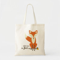 Funny What Does The Fox Say Illustration Bag