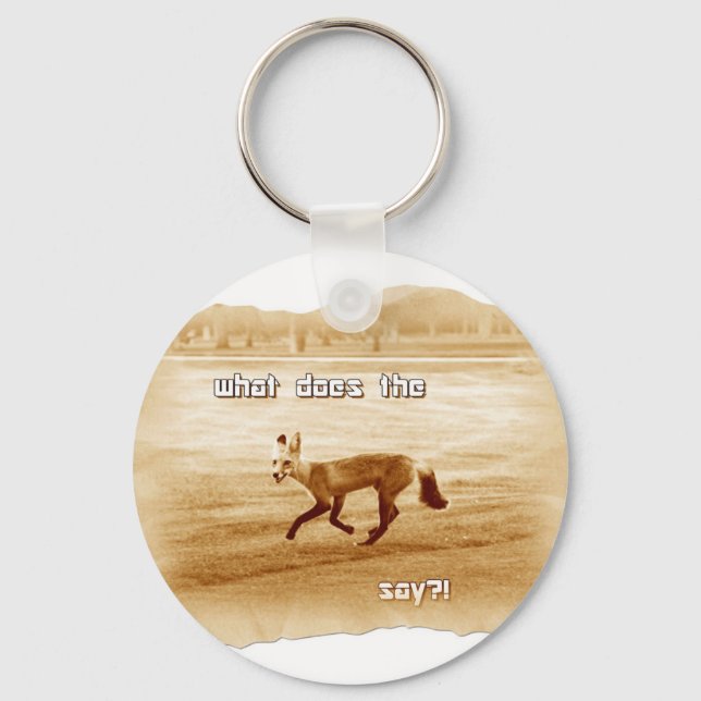 funny what does the fox say keychain (Front)