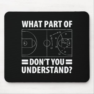 Funny What Part Of Basketball Don't You Understand Mouse Pad