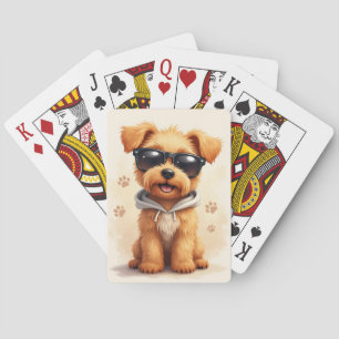 Funny Wheaten Terrier Kawaii Dog Playing Cards