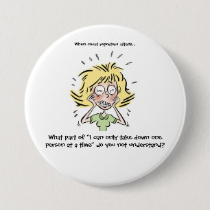 Funny When Court Reporters Attack 3 Inch Round Button