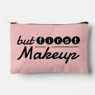 Funny Whimsical Vintage Coral Red Makeup Travel Accessory Pouch