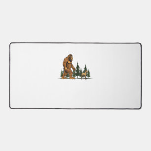 Funny Whippet Bigfoot Dog Walking Dog Mom Dad Kids Desk Mat