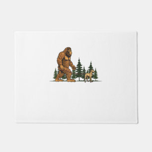 Funny Whippet Bigfoot Dog Walking Dog Mom Dad Kids Doormat