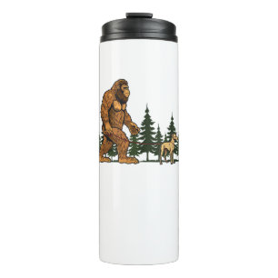 Funny Whippet Bigfoot Dog Walking Dog Mom Dad Kids Thermal Tumbler