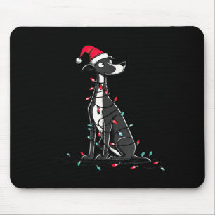 Funny Whippet Christmas Graphics Dog Lights Lover  Mouse Pad