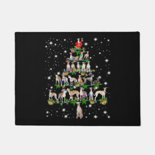Funny Whippet Christmas Tree Ornament Decor gift Doormat