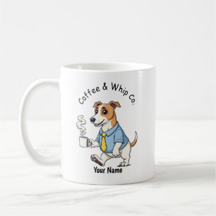 Funny  Whippet Dog Business Suit Coffee  Mug