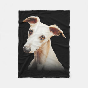 Funny Whippet Face Whippet Smile Whippet Only Face Fleece Blanket