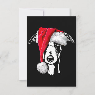 funny whippet santa christmas dog mom gift present thank you card