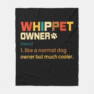 Funny Whippet Vintage Retro Dog Mom Dad Gift T-Shi Fleece Blanket
